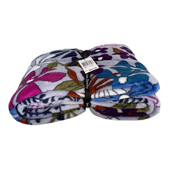 Vera Bradley Bengal Lily Plush Throw Blanket - Picture 6 of 8